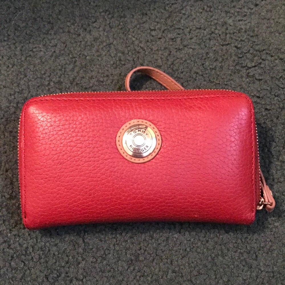 Tommy Hilfiger Red Leather Wallet
